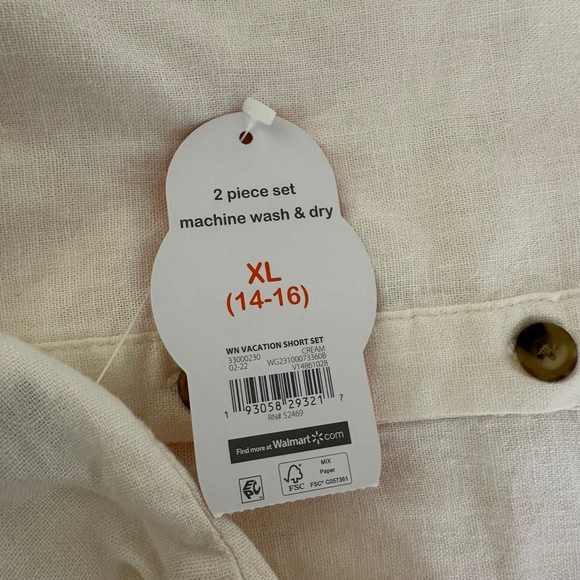 New NWT Girls Wonder Nation Cream & Pink Short Set XL (14-16) 2 piece set - Picture 9 of 14